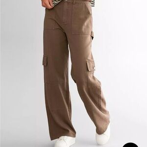 Blue Blush Taupe Cargo Pants